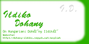 ildiko dohany business card